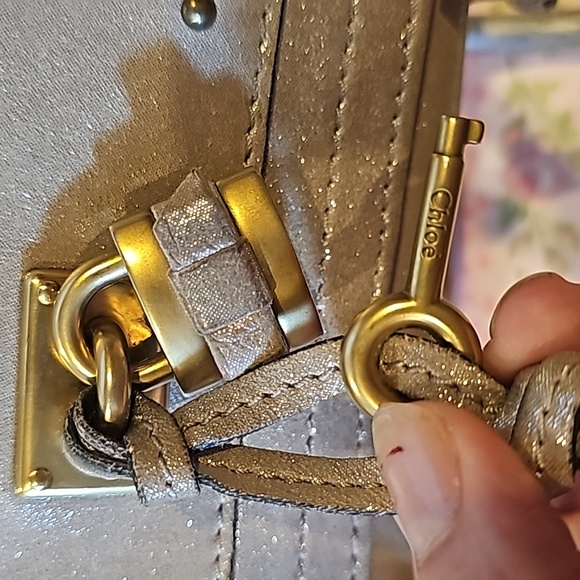 CHLOE’ WALLET matalic gold Paddington wallet Special edition Rare long snap wall - Picture 3 of 12